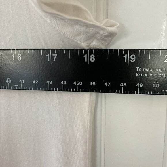 bke Boutique Women’s Cream Blush Tan Embroidered Chiffon Shark Hem Top Blouse-S - Picture 5 of 8